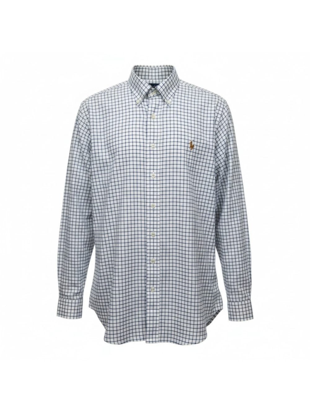 Ralph Lauren Men Custom Fit Long-Sleeve Button-Down Cotton Plaid Shirt Size XLT